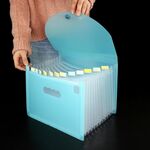 13 tasche A4 Accordion File Organizer Cartelle espandibili per archiviazione e organizzazione Verde