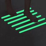 12 pezzi/confezione adesivi antiscivolo autoadesivi in ​​PEVA fosforescenti per bagno, scale, strisce per pavimenti 2x20 cm