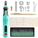 60 pezzi / set Mini USB di ricarica 3 velocità smerigliatrice elettrica penna per intaglio fai da te pittura taglio perforazione micro trapano elettrico