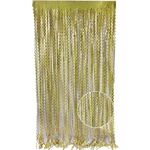 2 confezioni da 1 x 2 m di tenda con frange in lamina ondulata, per feste, anniversari, compleanni, decorazioni per locali (giallo)