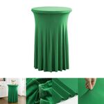 Copertura per tavolo da cocktail bar, rotonda, elasticizzata, per conferenze aziendali, semplice e di alta qualità, dimensioni: 80x110 cm (verde)