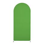 Copertura in tessuto ad arco 200x100cm, a forma di U, in spandex elasticizzato, decorazione per sfondo di nozze e feste di compleanno (verde)