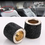 Decorazione modificata per cuscino con testa in cristallo per auto da 4 pezzi (grigio chiaro)