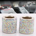 Decorazione modificata per cuscino con testa in cristallo per auto da 4 pezzi (colore)