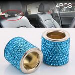 Decorazione modificata per cuscino con testa in cristallo per auto da 4 pezzi (blu lago)