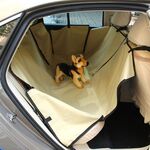 Coprisedile posteriore pieghevole antiscivolo per auto Coprisedile per cani e gatti, dimensioni: 195 x 135 x 0,2 cm (cachi)
