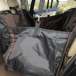 Coprisedile posteriore pieghevole antiscivolo per auto Coprisedile per cani e gatti, dimensioni: 154 x 140 x 42 cm (caffè)