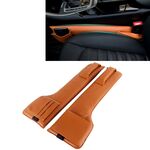 Una coppia universale per seggiolino auto Catcher Gap Console Filler Seat Side Pocket Organizer Catcher Sacchetti per fessure del sedile a prova di perdite (marrone)