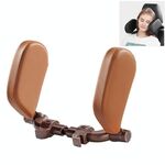 Poggiatesta per seggiolino auto Cuscino per collo auto Poggiatesta laterale per dormire per bambini e adulti (marrone)