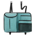 Borsa per appendere lo schienale del sedile dell'auto Borsa in pelle di montone con gancio (blu)