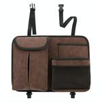 Borsa per appendere lo schienale del sedile dell'auto Borsa in pelle di montone con gancio (marrone)