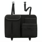 Borsa per appendere lo schienale del sedile dell'auto Borsa in pelle di montone con gancio (nero)