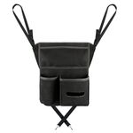 Borsa da appendere per console centrale per auto Borsa portaoggetti in pelle di montone (nero)