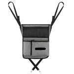 Borsa da appendere per console centrale per auto Borsa portaoggetti in pelle di montone (grigio)