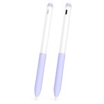 Per Redmi Smart Pen 2 pezzi/set trasparente Jelly Series penna stilo custodia protettiva in silicone (viola lavanda)