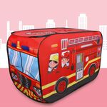 Giocattolo per bambini Tenda Stoffa Camion dei pompieri Auto della polizia Scuolabus Gioco Casa (camion dei pompieri)