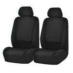 Coprisedile universale per auto Tessuto in poliestere Coprisedili per auto Coprisedili per auto Coprisedili per veicoli Accessori interni 4 pezzi Set nero