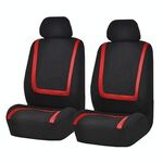 Coprisedile universale per auto Tessuto in poliestere Coprisedili per auto Coprisedili per auto Coprisedili per veicoli Accessori interni 4 pezzi Set Rosso