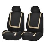 Coprisedile universale per auto Tessuto in poliestere Coprisedili per auto Coprisedili per auto Coprisedili per veicoli Accessori interni Set 4 pezzi Beige