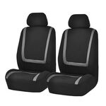 Coprisedile universale per auto Tessuto in poliestere Coprisedili per auto Coprisedili per auto Coprisedili per veicoli Accessori interni Set 4 pezzi Grigio