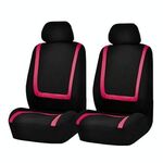Coprisedile universale per auto Tessuto in poliestere Coprisedili per auto Coprisedili per auto Coprisedili per veicoli Accessori interni Set 4 pezzi Rosa