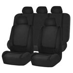 Coprisedile universale per auto Tessuto in poliestere Coprisedili per auto Coprisedili per auto Coprisedili per veicoli Accessori interni 9 pezzi Set nero