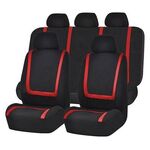 Coprisedile universale per auto Tessuto in poliestere Coprisedili per auto Coprisedili per auto Coprisedili per veicoli Accessori interni 9 pezzi Set Rosso