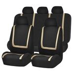Coprisedile universale per auto Tessuto in poliestere Coprisedili per auto Coprisedili per auto Coprisedili per veicoli Accessori interni 9 pezzi Set Beige