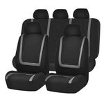 Coprisedile universale per auto Tessuto in poliestere Coprisedili per auto Coprisedili per auto Coprisedili per veicoli Accessori interni 9 pezzi Set Grigio