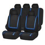 Coprisedile universale per auto Tessuto in poliestere Coprisedili per auto Coprisedili per auto Coprisedili per veicoli Accessori interni 9 pezzi Set Blu