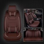Coprisedile auto universale in pelle PU Coffee Deluxe