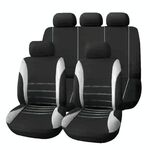 9 pezzi Cuscino coprisedile universale Four Seasons Coprisedili in pelliccia per auto Set Cuscino universale (grigio)