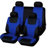 Coprisedili per auto universali Cuciture per personalità Sedie per autoveicoli Coprisedili per auto in tessuto (blu)