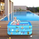 Piscina gonfiabile quadrata per bambini modello aerospaziale per interni ed esterni, dimensioni: 120 x 85 x 35 cm