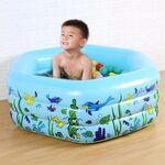 Piscina gonfiabile per bambini Piscina per bambini Piscina per bambini Vasca esagonale per famiglie, Dimensioni: 133 x 133 x 50 cm