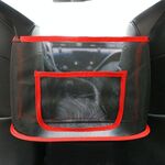 Borsa portaoggetti da appendere al seggiolino auto, stile: con tasca (rosso)