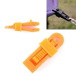 3 PCS Tende Wind Rope Clamp Tende da sole Campeggio esterno Clip di plastica Tende Accessori (arancione)