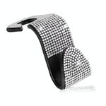 3 pezzi Ganci per sedili posteriori per auto Seggiolini per auto Ganci con borchie di diamanti multifunzione, colore: diamante bianco