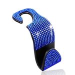 3 pezzi Ganci per sedili posteriori per auto Seggiolini per auto Ganci con borchie di diamanti multifunzione, colore: diamante blu