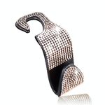 3 pezzi Ganci per sedili posteriori per auto Seggiolini auto Ganci con borchie di diamanti multifunzione, Colore: diamante grigio