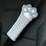 Auto peluche testa cuscino gatto artiglio carllo cuscino cuscino auto femmina rifornimenti decorativi, colore: grigio spalla