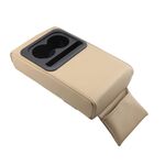 Scatola del bracciolo dell'automobile Aumento del supporto con il supporto della tazza dell'acqua del sedile posteriore (beige)