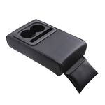 Scatola del bracciolo dell'automobile Aumento del supporto con il supporto della tazza dell'acqua del sedile posteriore (nero)