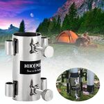 Hikeman ad allargato ad alta voce Porta di palo da baldacchino da campeggio esterno, stile: acciaio inossidabile (argento)