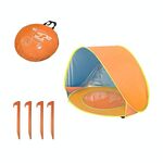 Tenda da spiaggia per baby con piscina Portable pieghevole da sole, colore: arancione