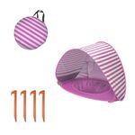 Tenda da spiaggia per baby con piscina Portable pieghevole da sole, colore: striscia rosa