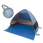 Tenda da spiaggia potabile automatica istantanea istantanea, dimensione:, colore: striscia blu profonda