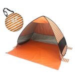Tenda da spiaggia potabile automatica istantanea istantanea, dimensione:, colore: striscia arancione