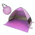 Tenda da spiaggia potabile automatica istantanea istantanea, dimensione:, colore: striscia rosa