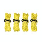 Asta di supporto da campeggio riflettente antivento per campeggio all'aperto CLS da 4 pezzi (giallo)
